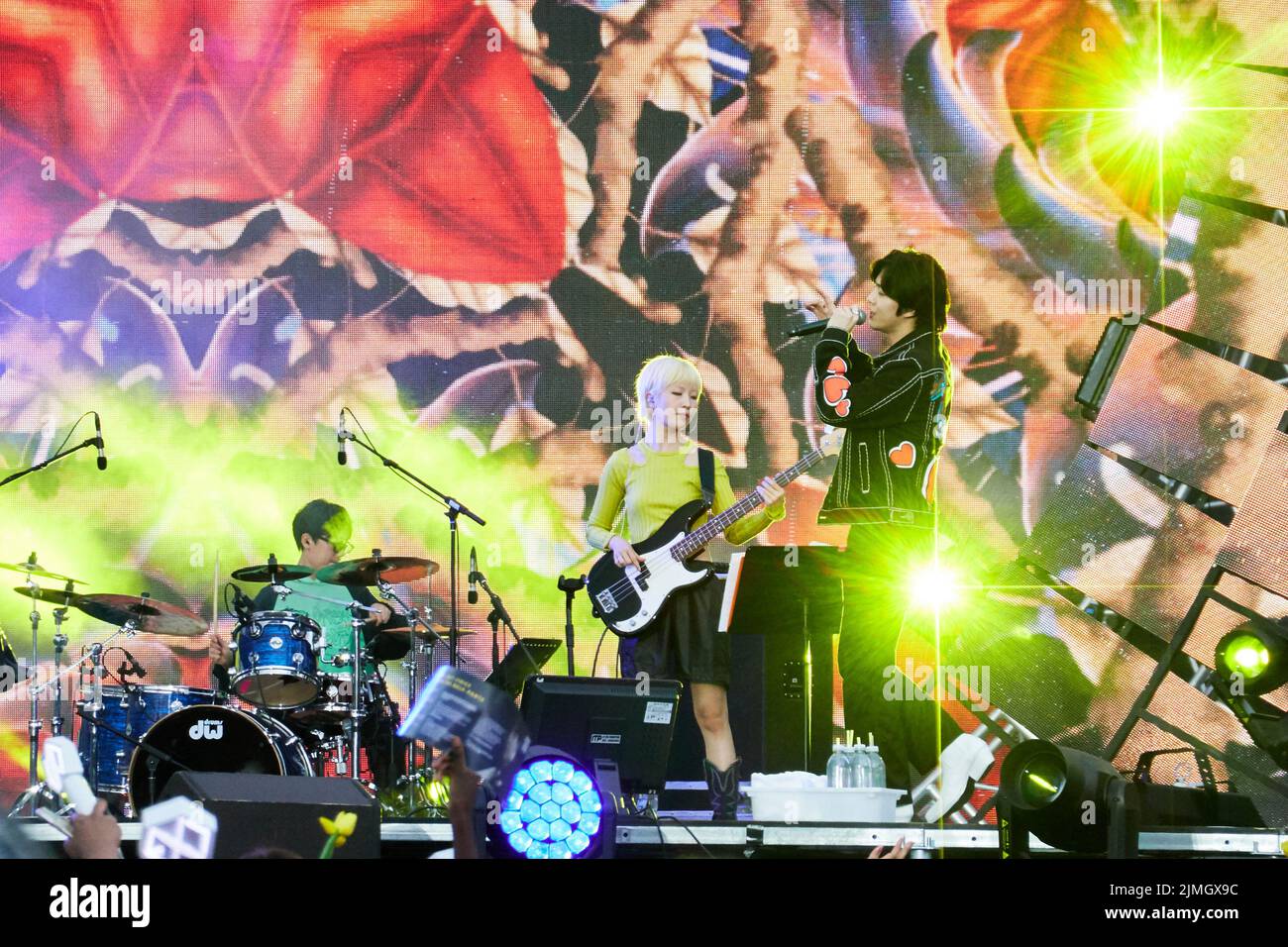 London, Großbritannien, 30.. Juli 2022. Suho tritt beim MIK (Made in Korea) Music Festival 2022 auf, dem größten Outdoor K-Pop Festival in Europa, im Southwark Park. Kredit: Calvin Tan Stockfoto