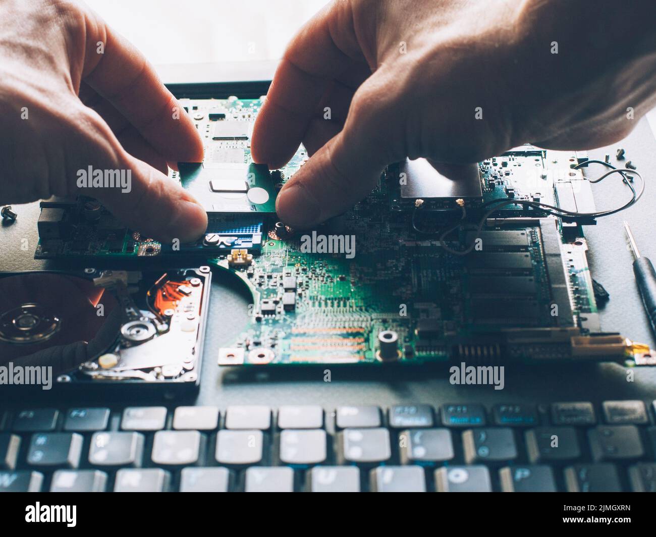 Computer Upgrade Prozessor Installation cpu Stockfoto