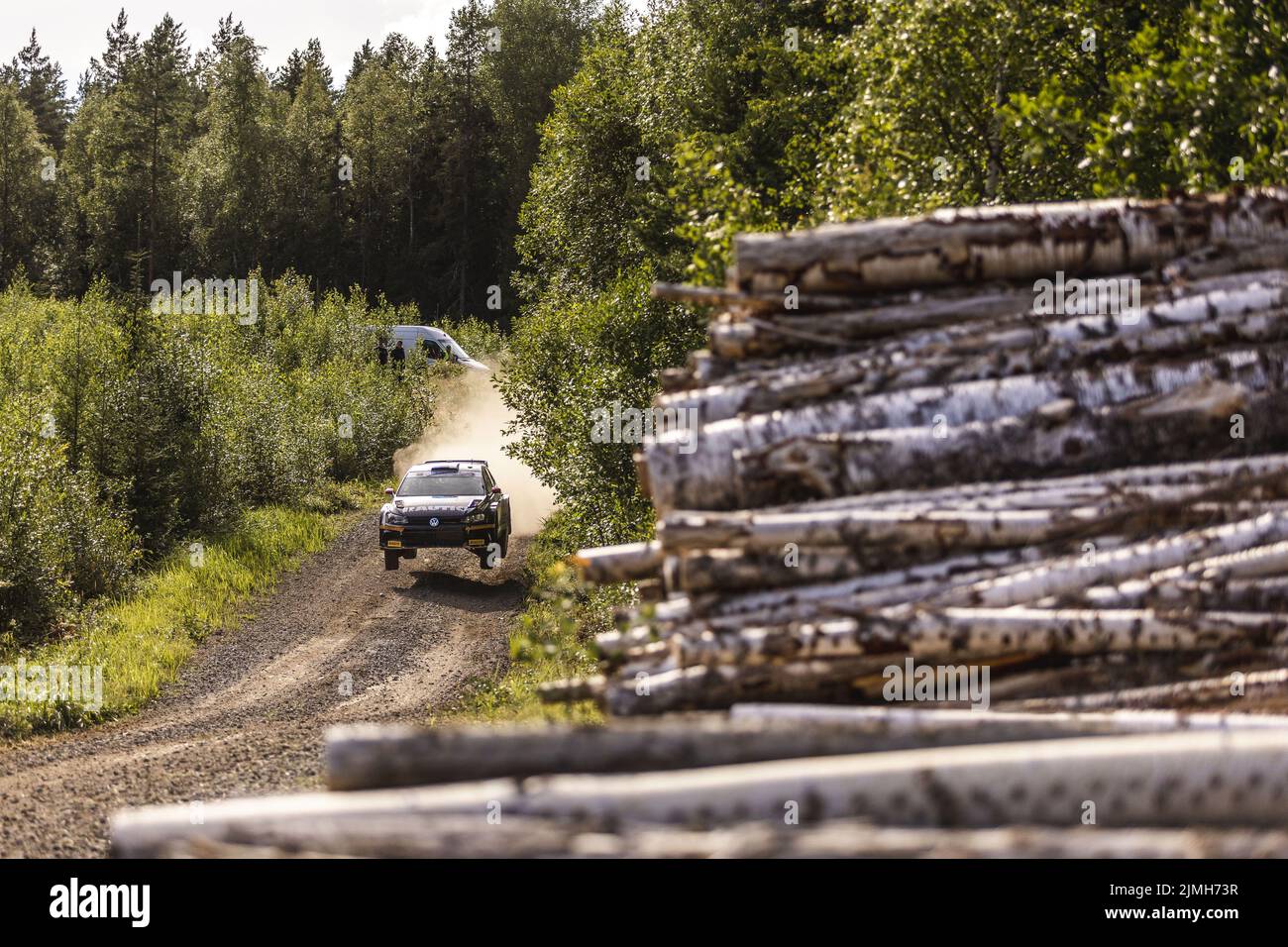 22 KAUR Egon (est), SIMM Silver (est), Volkswagen Polo GTI, Aktion während der Rallye Finnland 2022, 8. Lauf der WRC World Rally Car Championship 2022, vom 4. Bis 7. August 2022 in Jyvaskyla, Finnland - Foto: Nikos Katikis/DPPI/LiveMedia Stockfoto