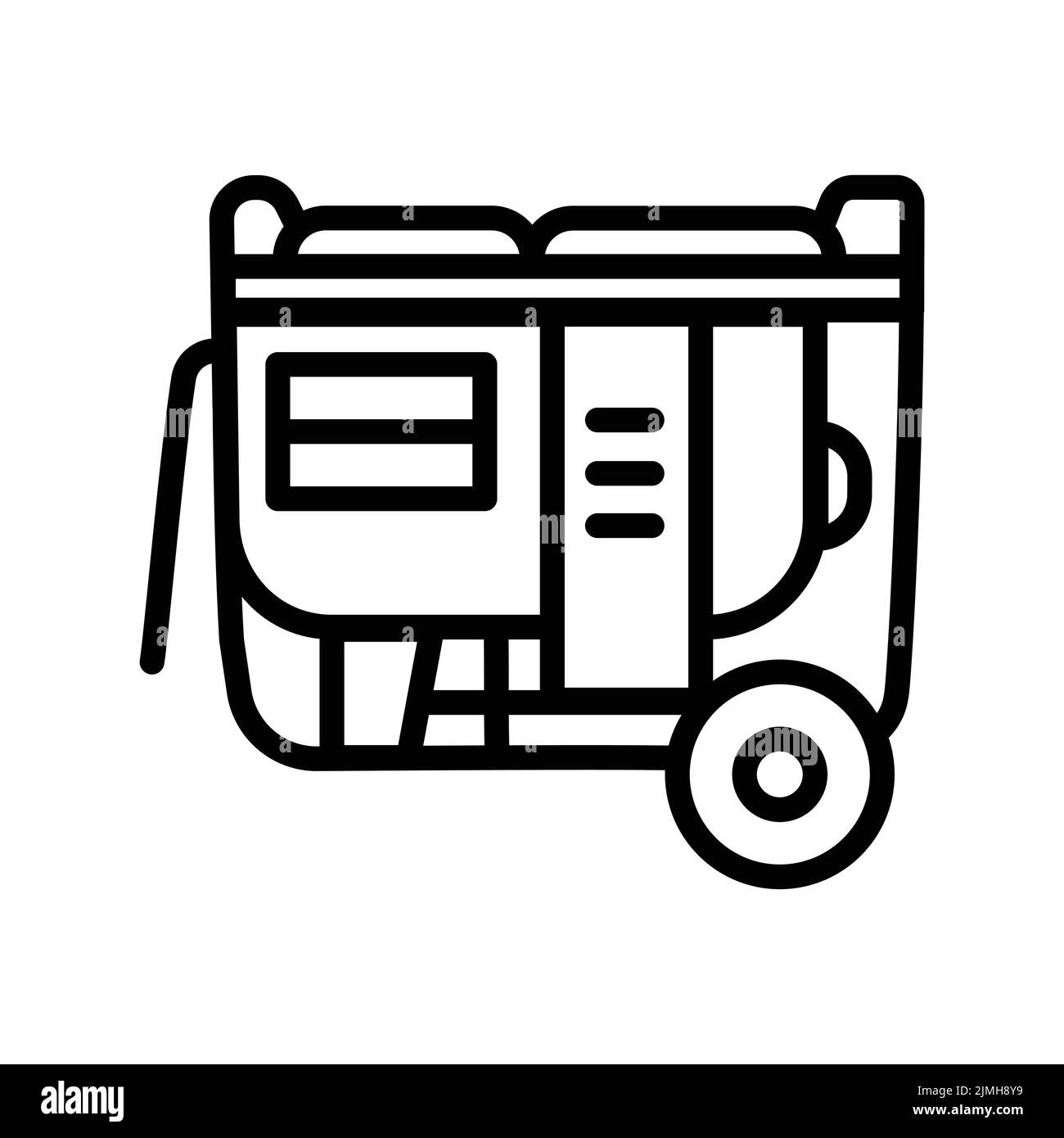 Symbol für die Farblinie des Dieselgenerators. Piktogramm für Webseite. Stock Vektor