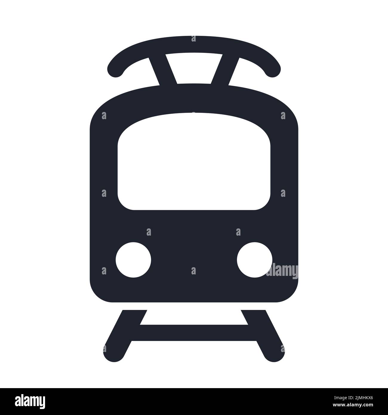 Bahn Straßenbahn Eisenbahn oder U-Bahn Zeichen Symbol Vektor Illustration Symbol Stock Vektor