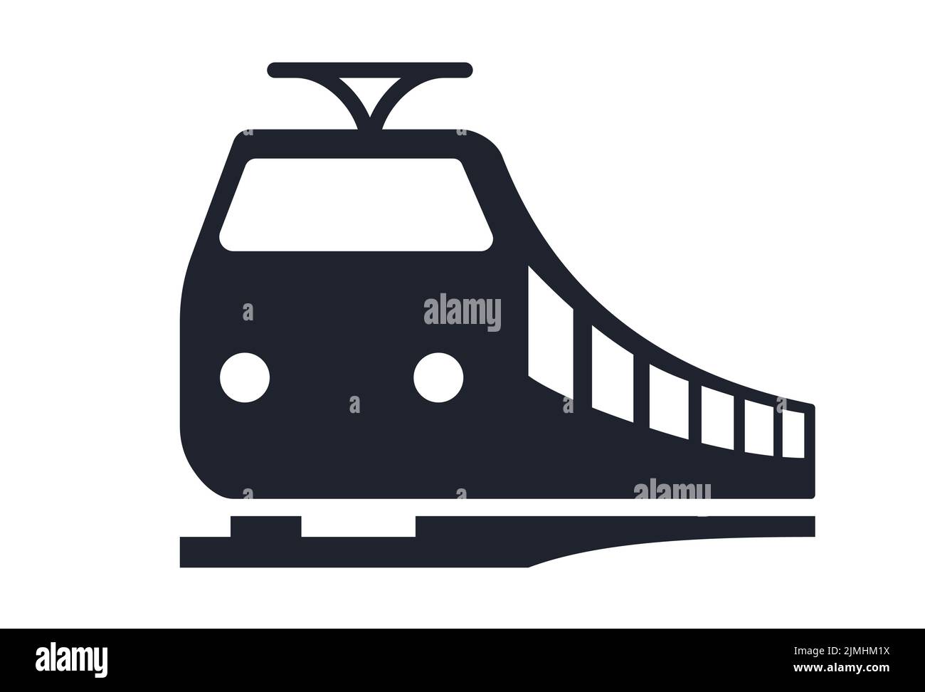 Bahn Straßenbahn U-Bahn oder Bahnhof Hauptbahnhof Zeichen Vektor Illustration Symbol Stock Vektor