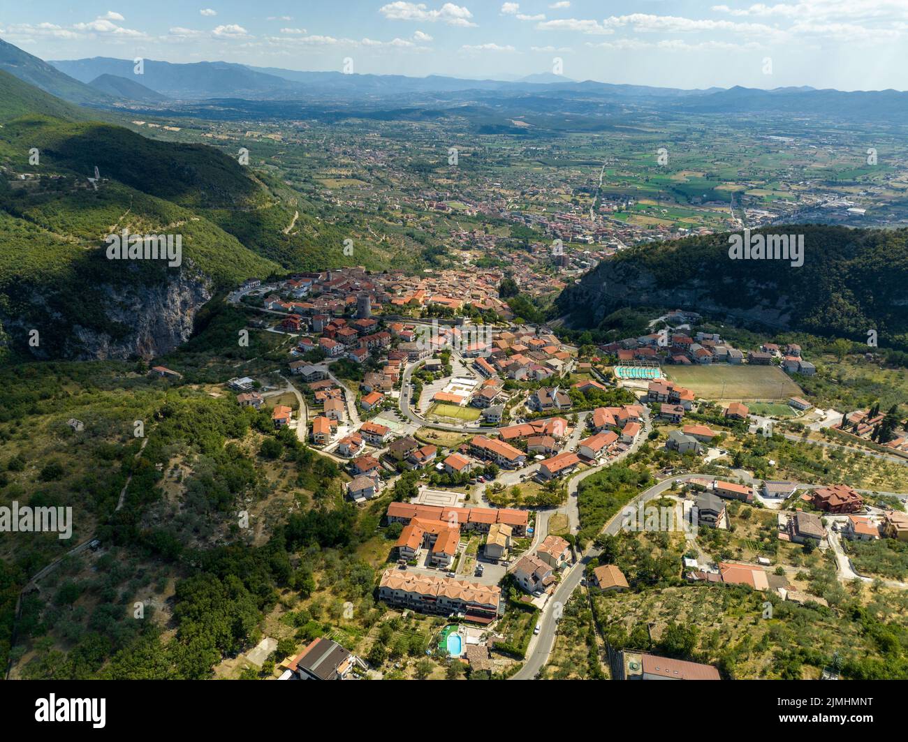 San Marco-campitello Provinz Caserta Italien Landskape matese, Berg, Luftbild Panoramafoto Stockfoto
