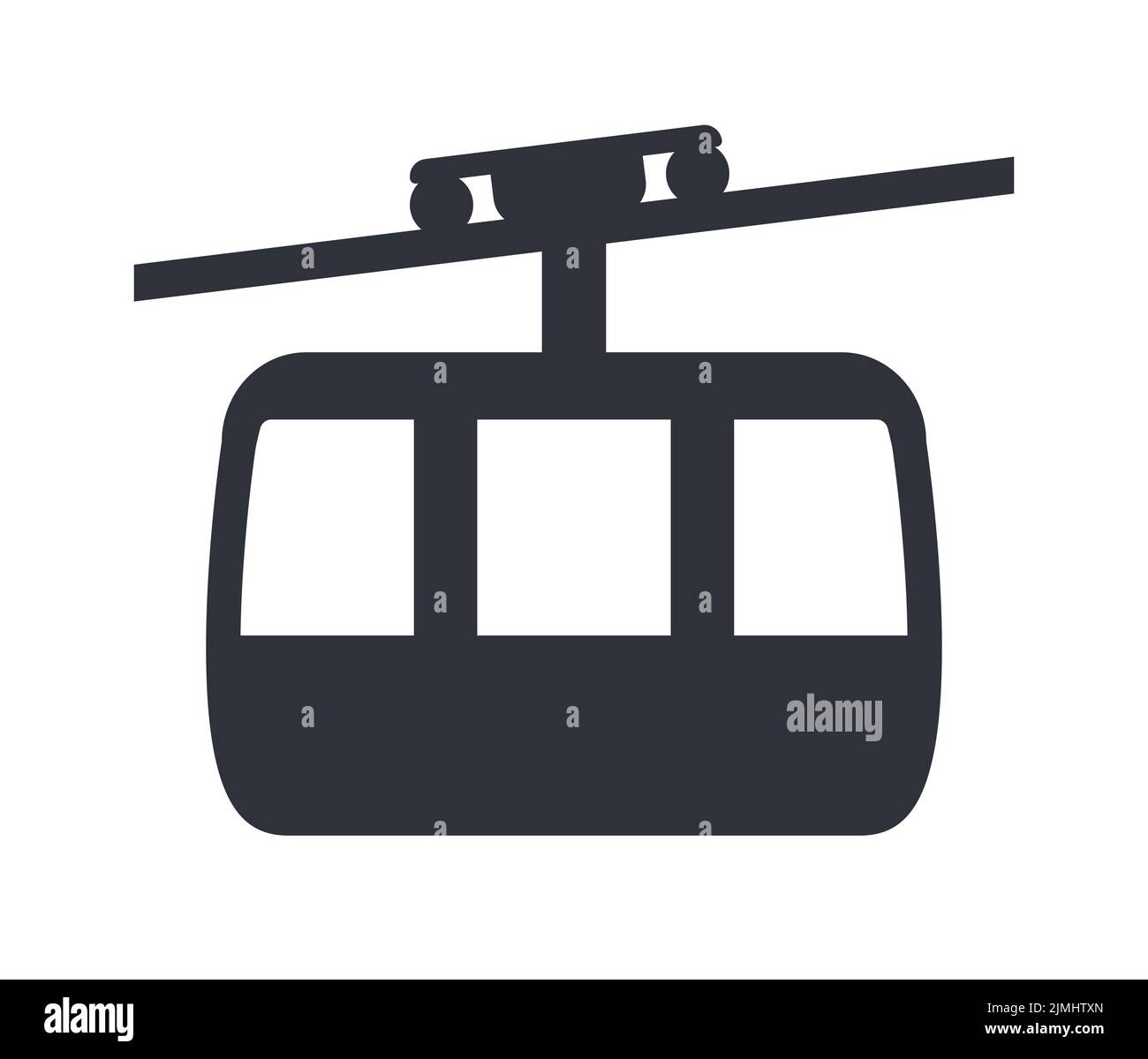 Seilbahn Bergbahn Gondel Zeichen Vektor Illustration Symbol Stock Vektor