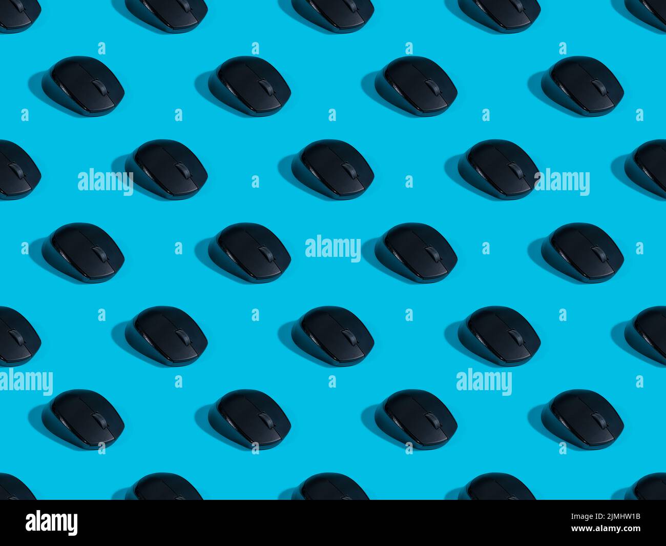 Eine digitale Illustration eines schwarzen Mausmusters für Hintergrundbilder Stockfoto