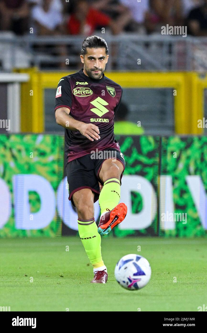 Turin, Italien. 06. August 2022. Ricardo Rodriguez (13 Turin) während der Coppa Italia Frecciarossa 1.-Runde zwischen dem FC Turin und dem FC Palermo im Olimpic Stadium Grande Torino in Turin, Italia (Foto: Cristiano Mazzi/Sports Press Foto/C - EINE STUNDE DEADLINE - NUR FTP AKTIVIEREN, WENN BILDER WENIGER ALS EINE STUNDE ALT sind - Alamy) Kredit: SPP Sport Drücken Sie Foto. /Alamy Live News Stockfoto