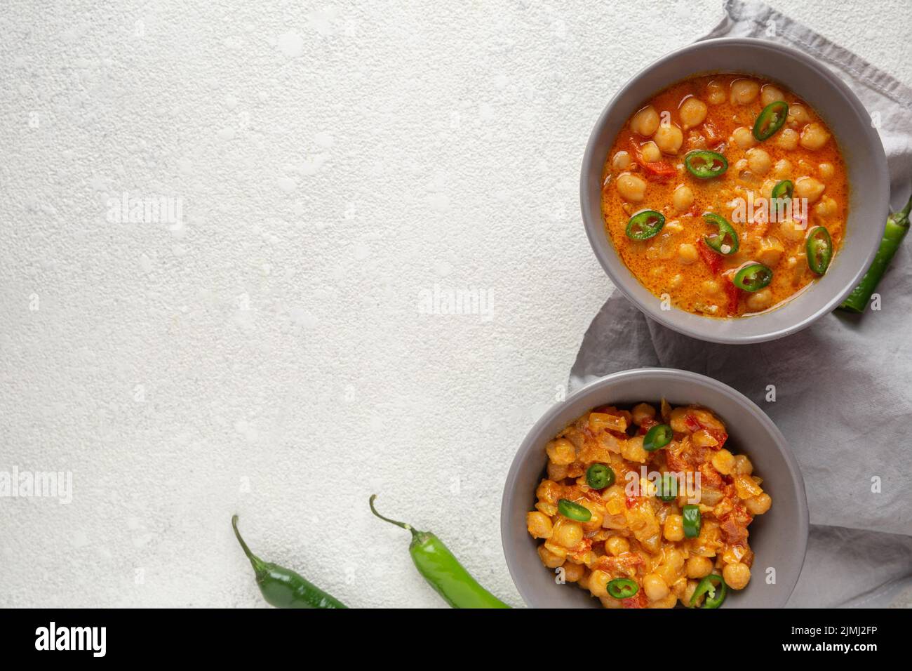 Flacher Rahmen für Lebensmittel mit Platz für Kopien Stockfoto