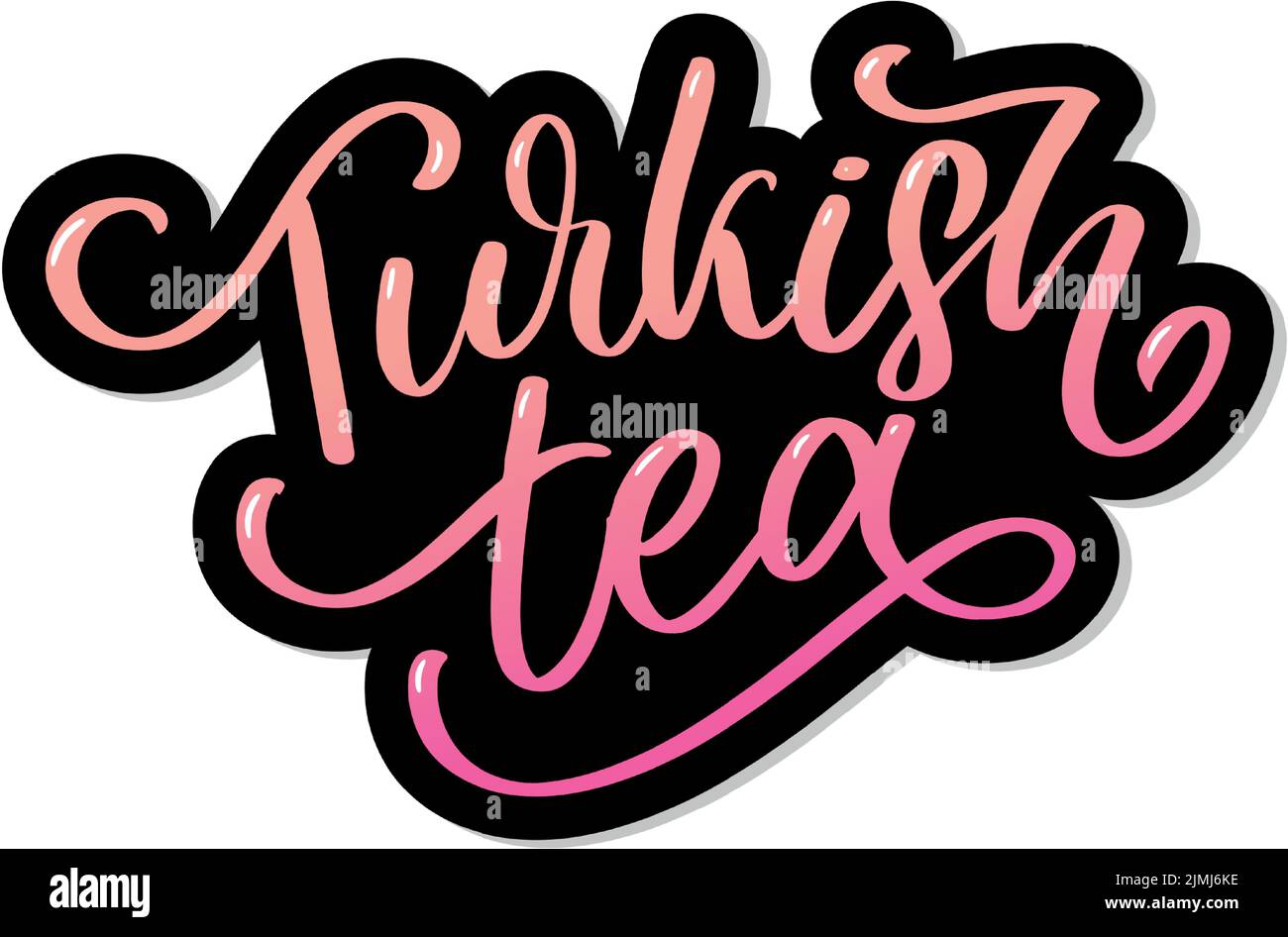 Türkische Traditionen der Teezeremonie. Teezeit. Dekorative Elemente für Ihr Design. Vektor-Illustration mit orientalischer Tasse auf weißem Hintergrund. Stock Vektor