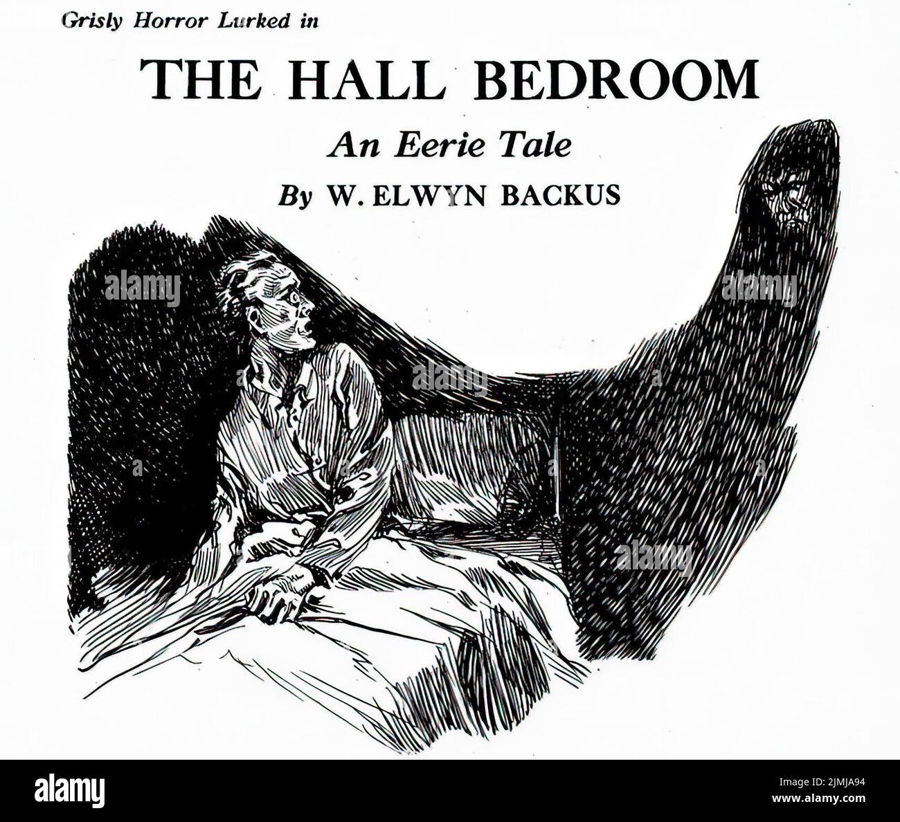 The Hall Bedroom, von W. Elwyn Backus. Illustration aus Weird Tales, Februar 1924 Stockfoto