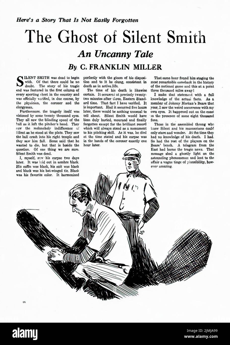 The Ghost of Silent Smith, von C. Franklin Miller. Illustration aus Weird Tales, Februar 1924 Stockfoto