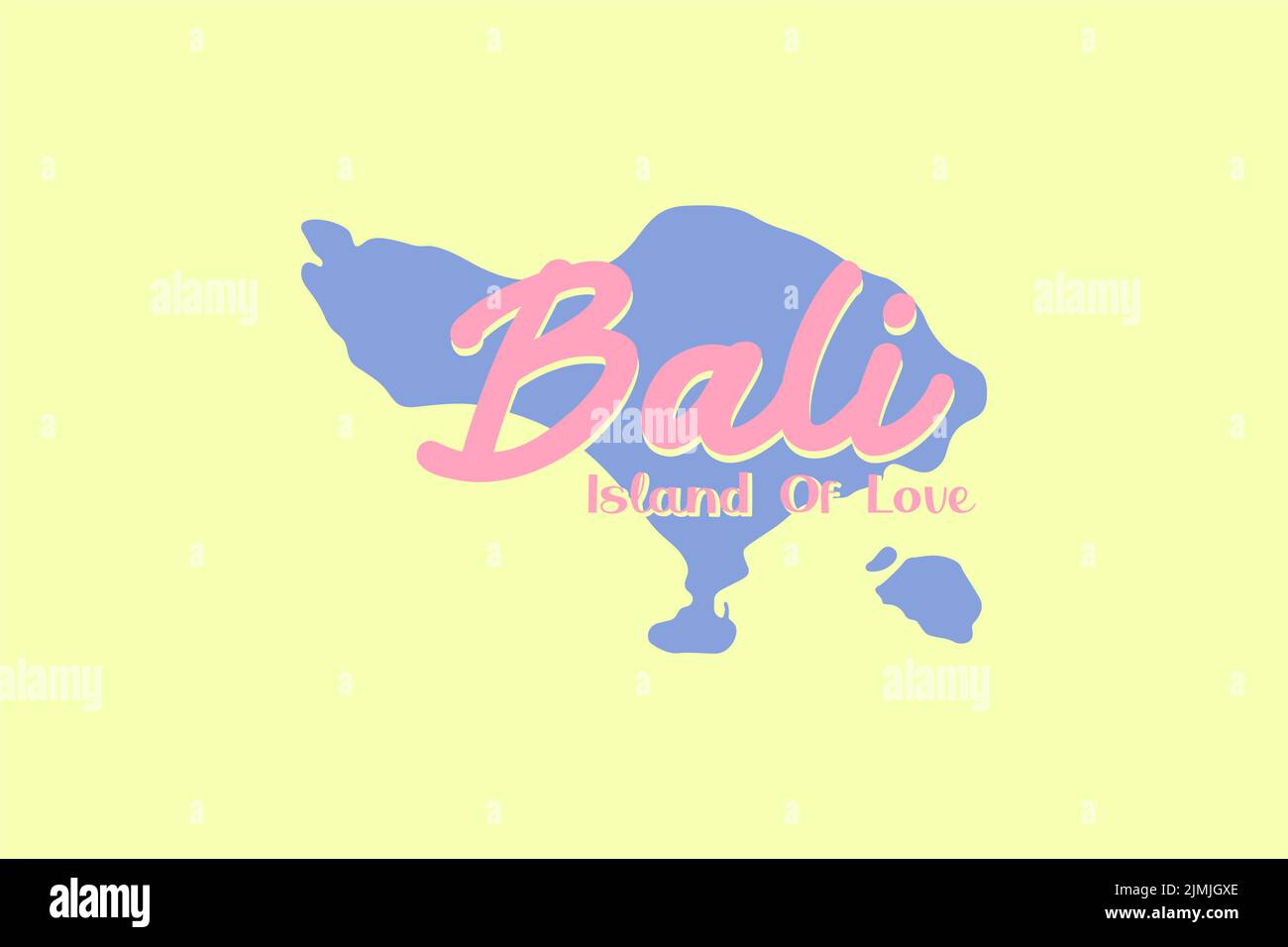Bali Insel Illustration für Poster Design oder Banner Design Vorlage Stock Vektor