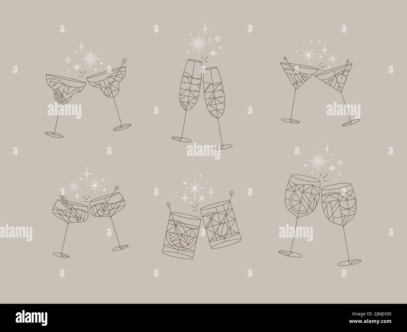 6 Martini Gläser 160ml - Bleifreie Cocktailgläser Mit Stiel Spülmaschinenfest