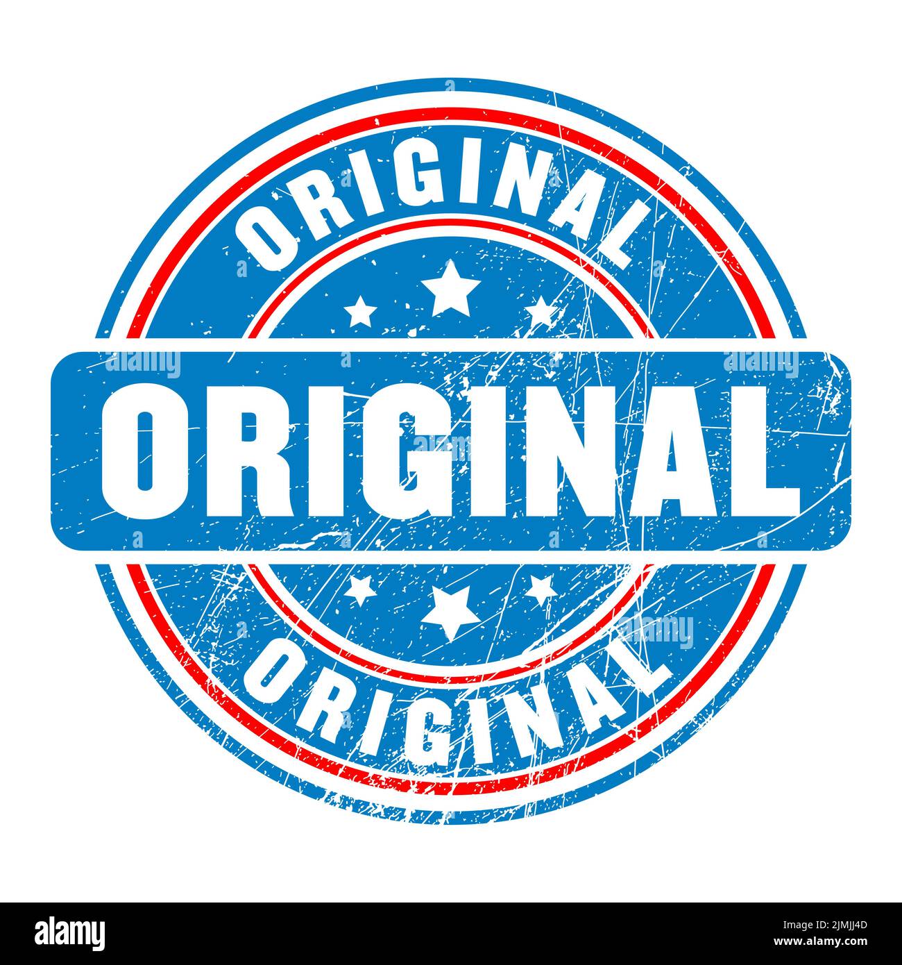 Vektor Original Stempel blau und rot Farbe Stock Vektor