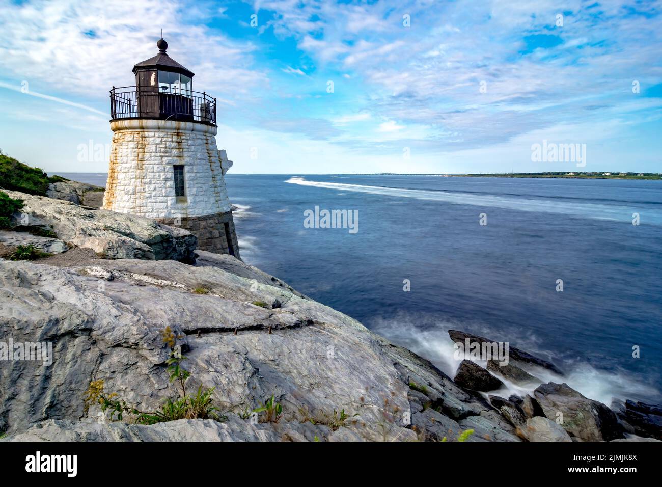 Castle Hill Leuchtturm in newport rhode Island Stockfoto