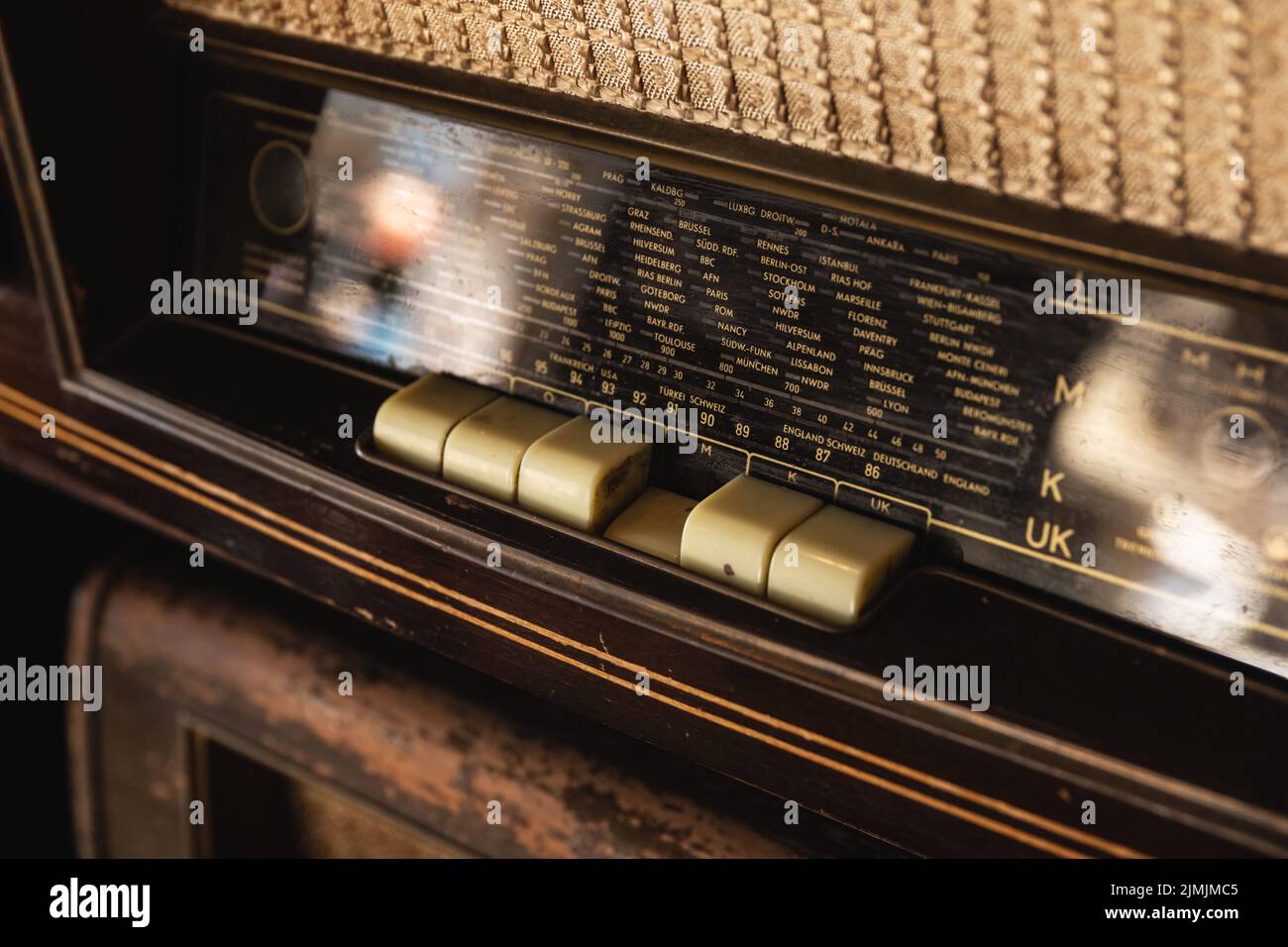 Alten Radio-Empfänger Stockfoto