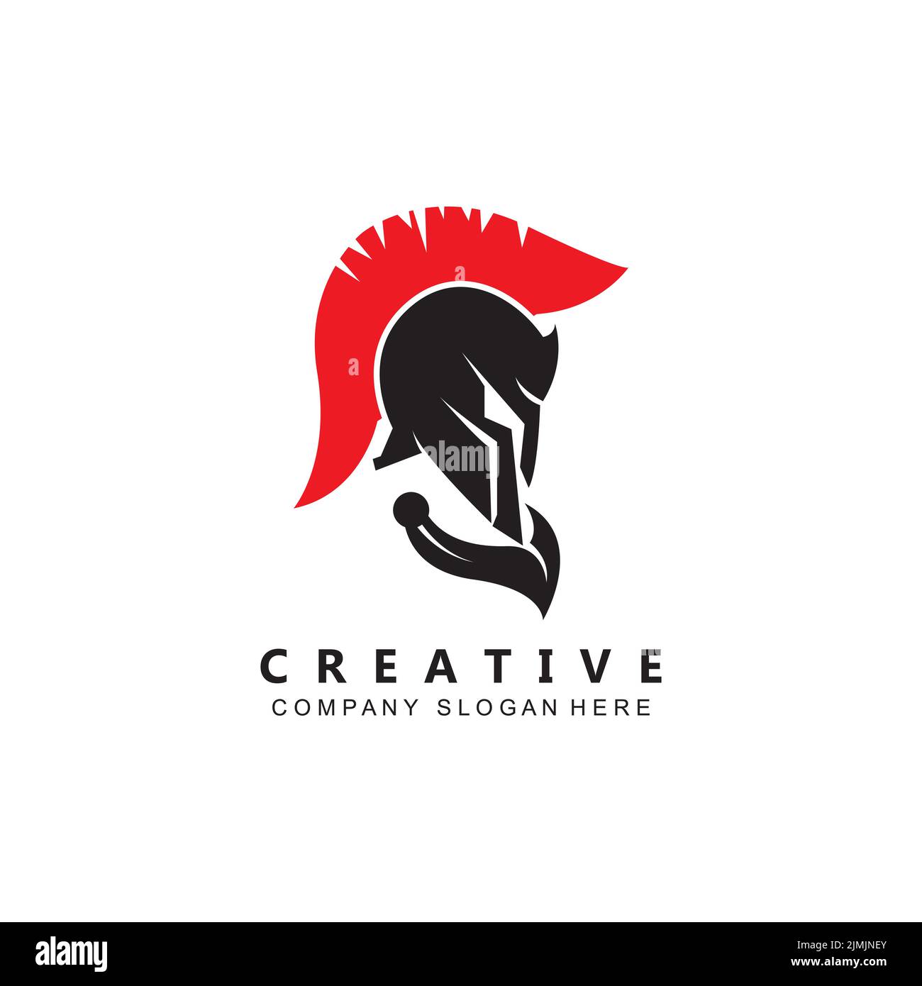 Spartan Helmen logo Vorlage vektor Icon Design Stock Vektor