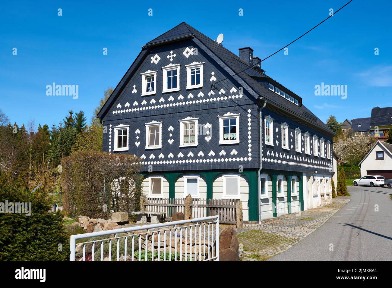 Fachwerkhaus in der Oberlausitz Stockfoto