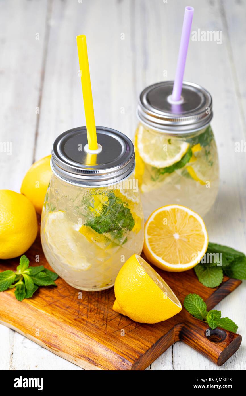 Ein Glas frische Limonade Stockfoto