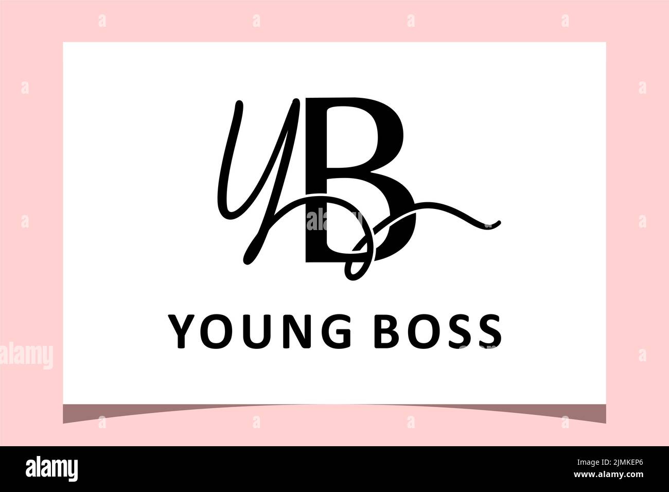 Einfache minimalistische YB-Logo-Initialen für Firmenlogos, Marken oder Namensinitialen Stock Vektor