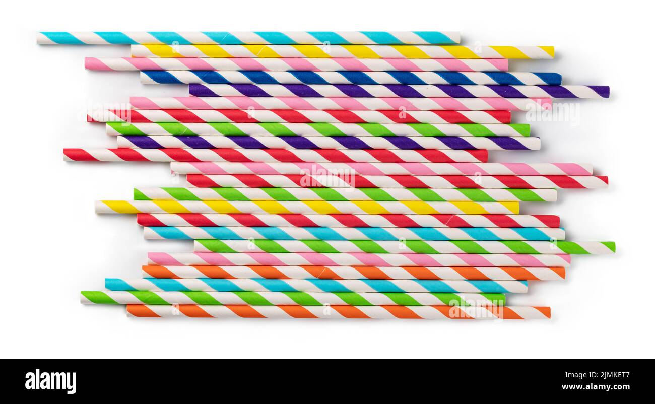 Gestreifte Trinken Strohhalme Stockfoto