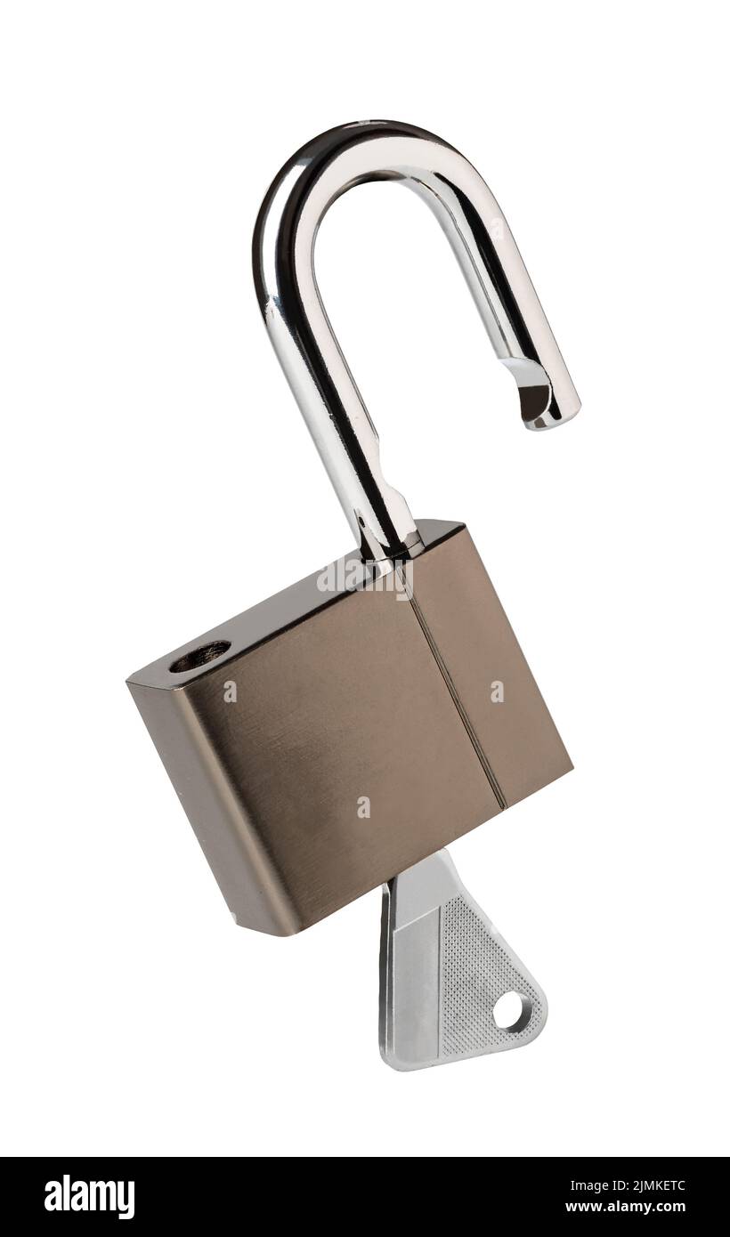 Metall Vorhängeschloss Stockfoto