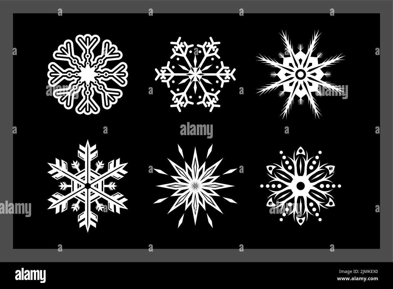 Snowflake Vector Symbol, Snow Logo Collection Designinspiration Stock Vektor