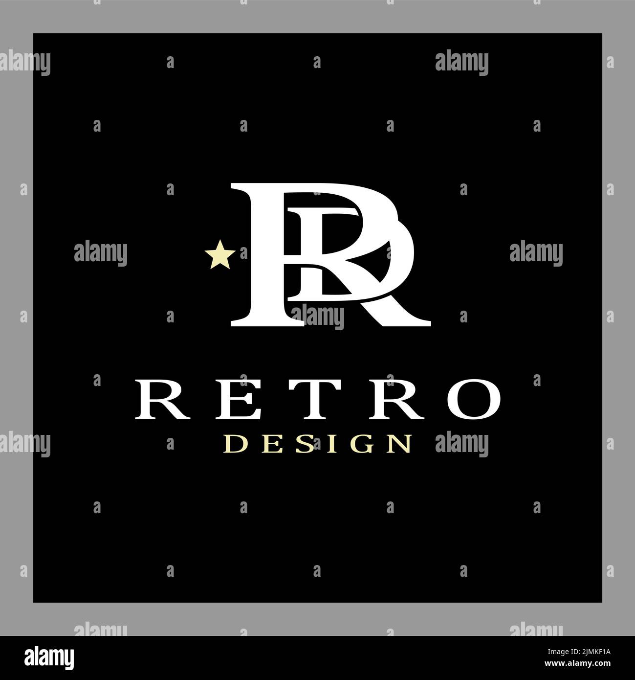 Elegantes Design mit Monogram R- und D-Logo Stock Vektor