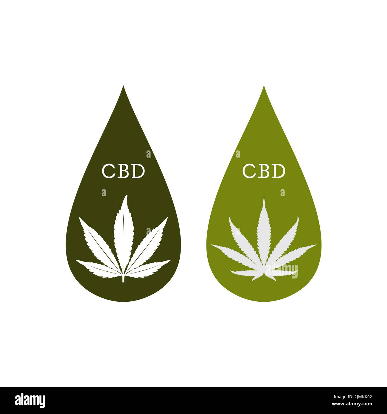 Wassertropfen Mit Marihuana Leaf Icon Logo Vektor Design Stock Vektor