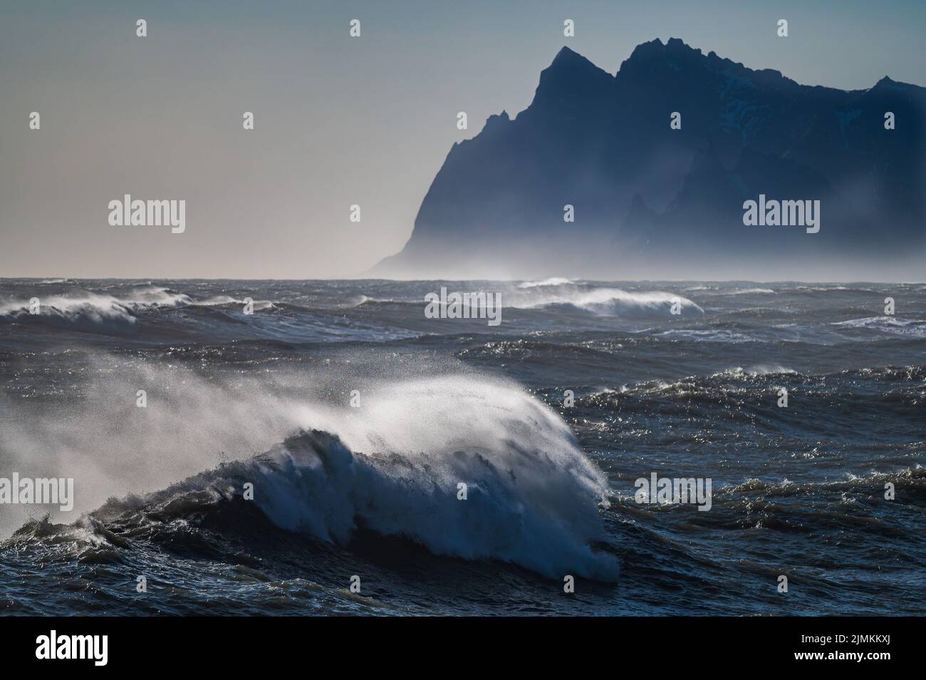 Wave und Vestrahorn Mountain Stockfoto