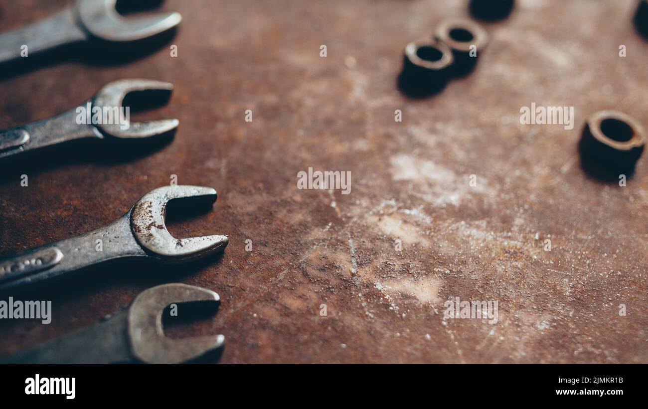 professionelle Schraubenmuttern für den kfz-Wartungsdienst Stockfoto