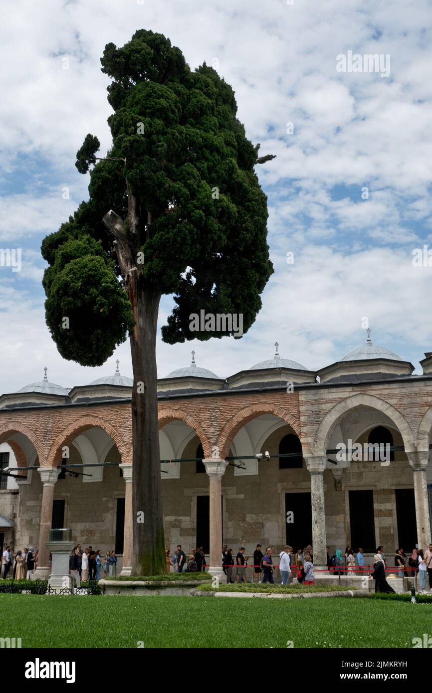 Topkapi-Palast, Istanbul: Pavillon des Eroberers mit der Kaiserlichen Schatzkammer. Es war die Residenz der osmanischen Sultane Stockfoto