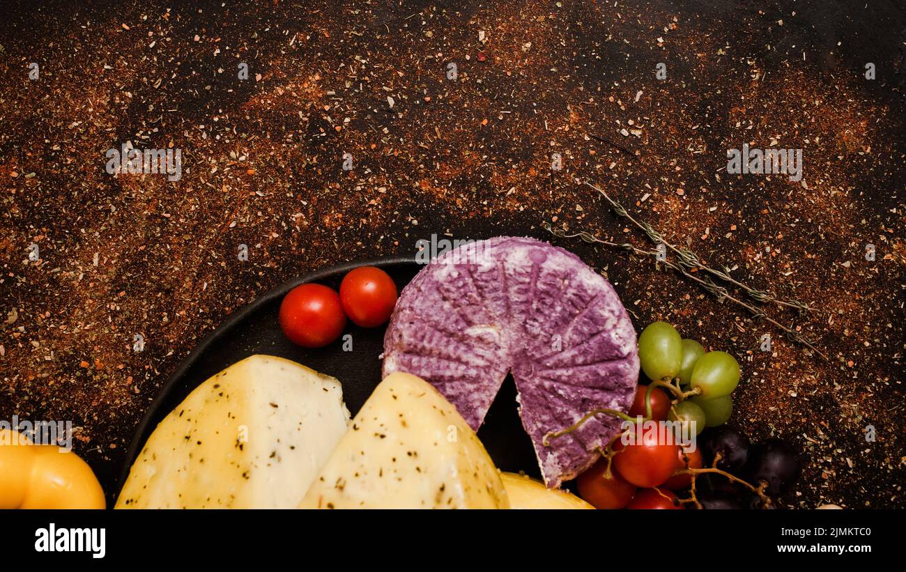 Gesunde Ernährung Bio-Lebensmittel hausgemachter Käse Stockfoto