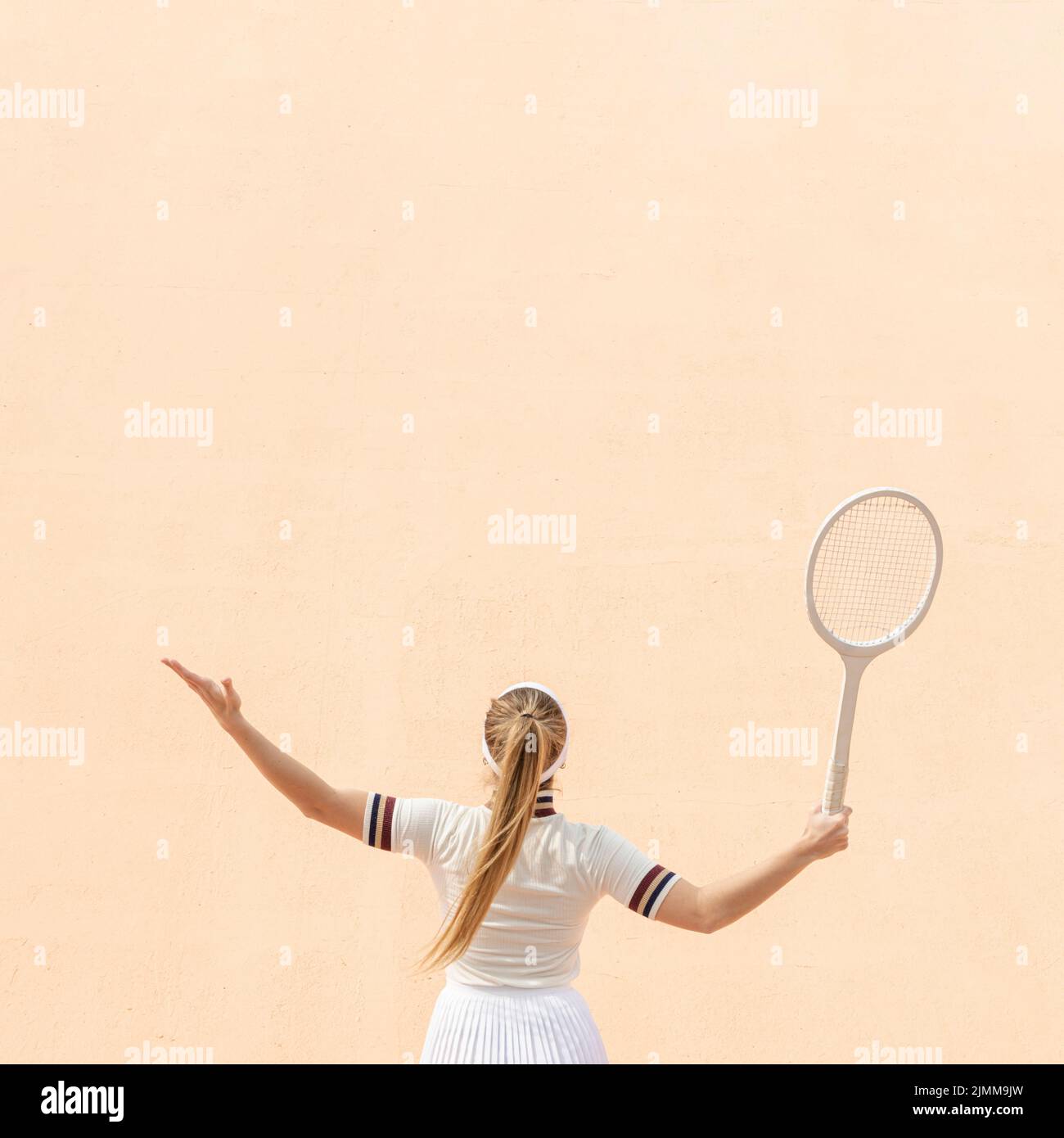Professionelle Frau Tennisspielerfeld Stockfoto