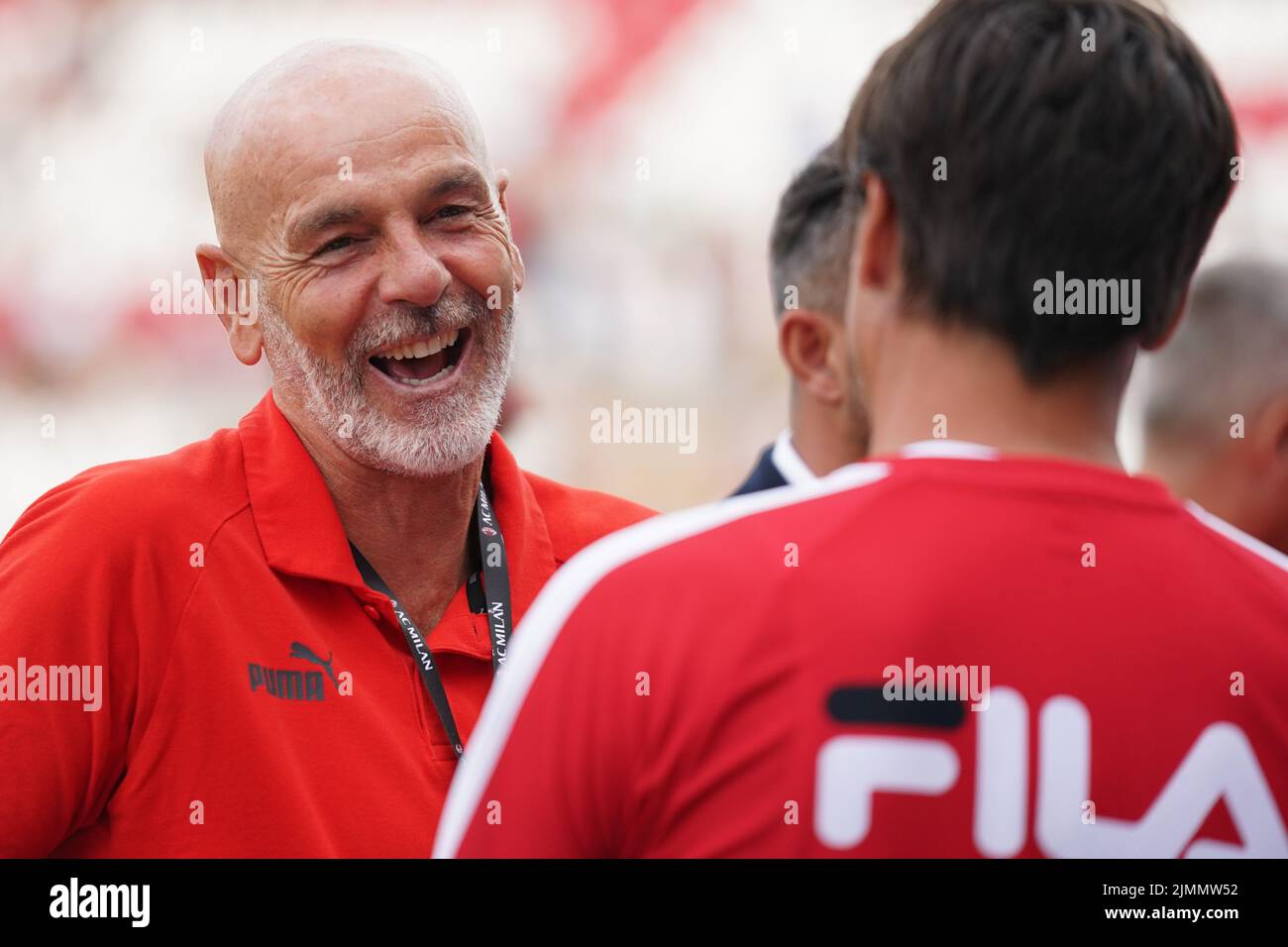 Stefano Pioli, AC Milan Vicenza, August, 6. 2022, Romeo Menti Stadium lr Vicenza vs AC Milan Foto Luca Taddeo / Insidefoto NUR ITALIEN Stockfoto