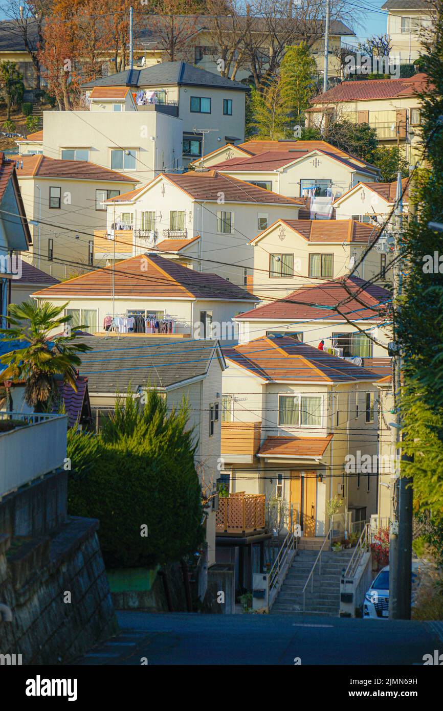 Stadtbild von Shin Yurigaoka Stockfoto