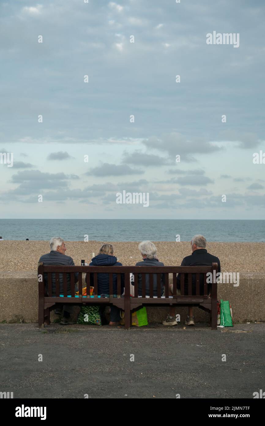 Aldeburgh Stadt und Strand, Suffolk, Großbritannien Stockfoto