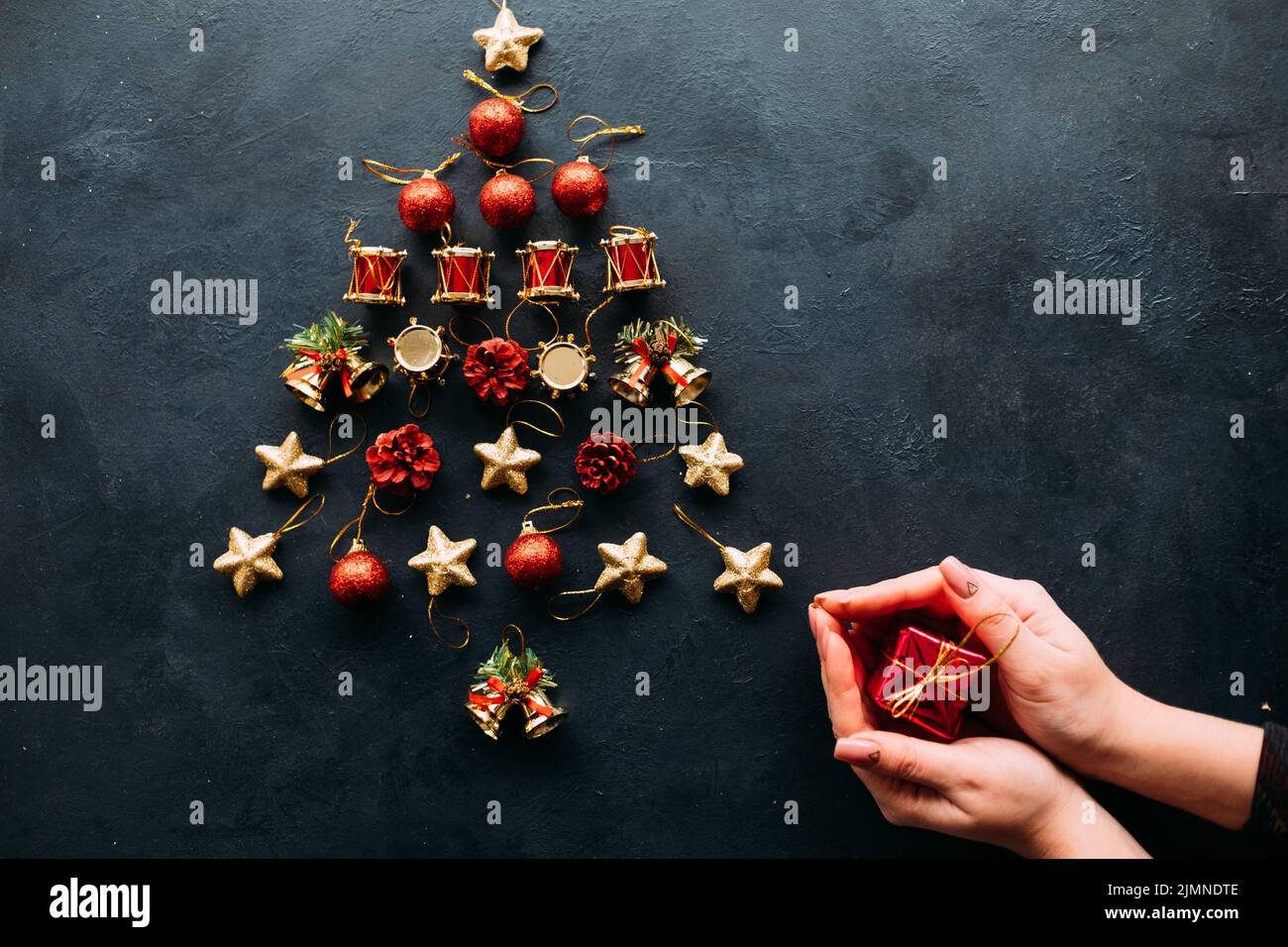 weihnachten Spielzeug Sortiment Baum kreative Urlaub Stockfoto