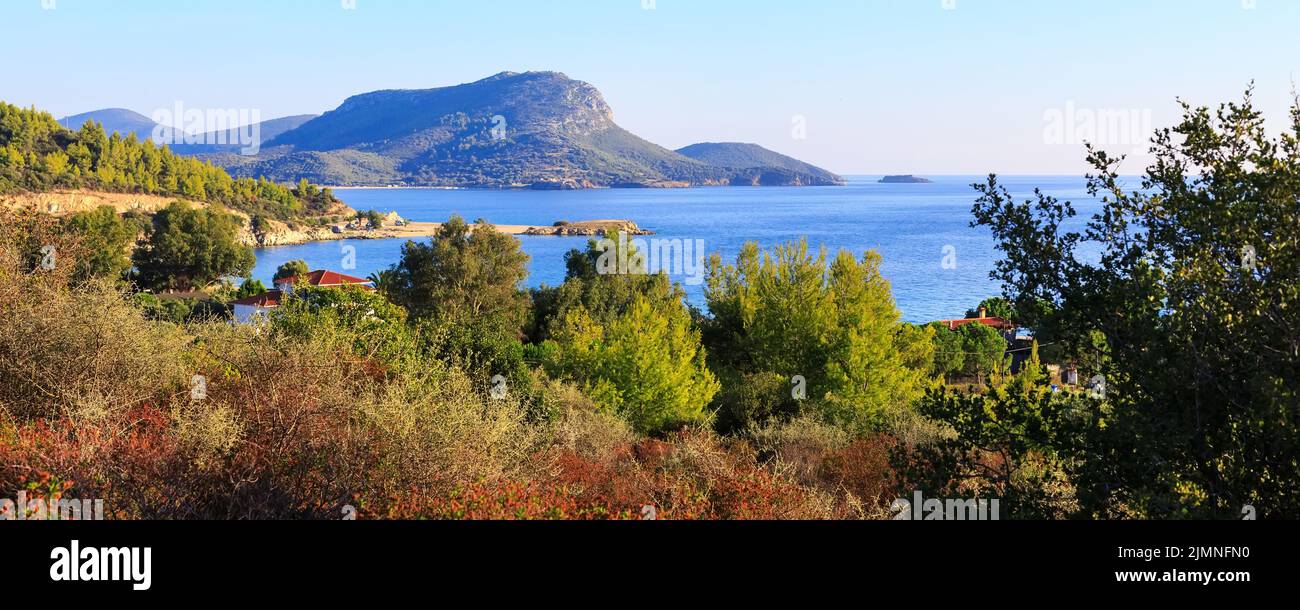 Meereslandschaft in Sithonia, Griechenland Stockfoto