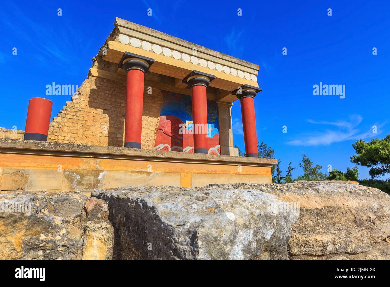 Knossos, Kreta Ruinen von Knossos, Griechenland Stockfoto