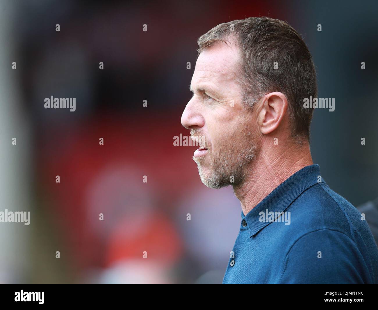 Sheffield, England, 6.. August 2022. Gary Rowett Manager von Millwall während des Sky Bet Championship-Spiels in der Bramall Lane, Sheffield. Bildnachweis sollte lauten: Simon Bellis / Sportimage Stockfoto