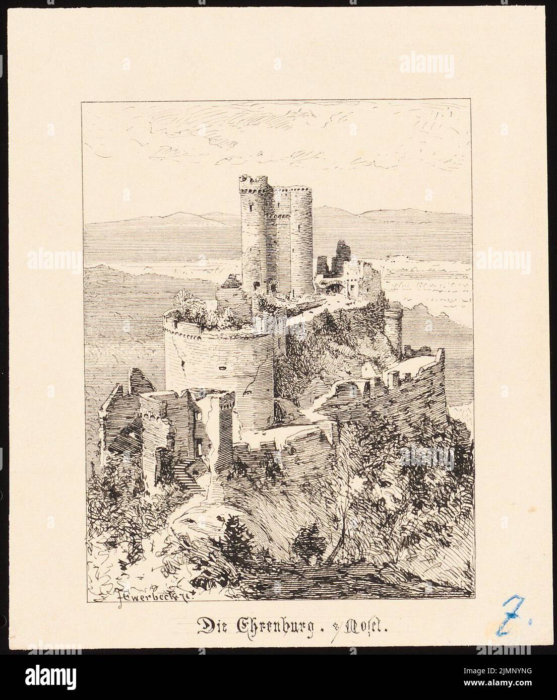 Ewerbeck, Franz (18391889), die Ehrenburg an der Mosel, Brodenbach