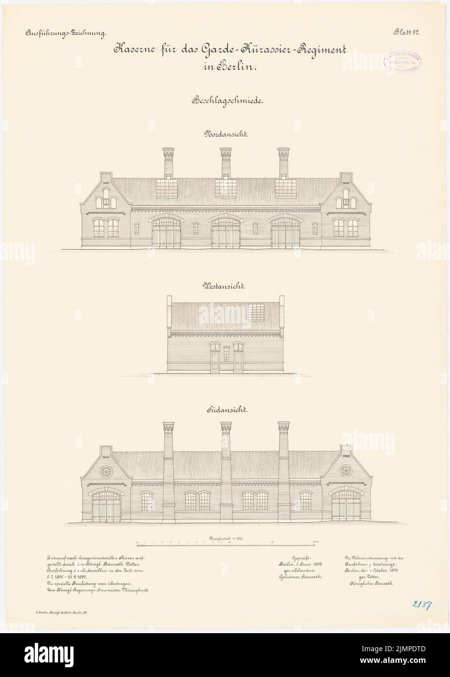 Cousin, Kaserne des GardeCuerassierRegiments und des QueenAugusta