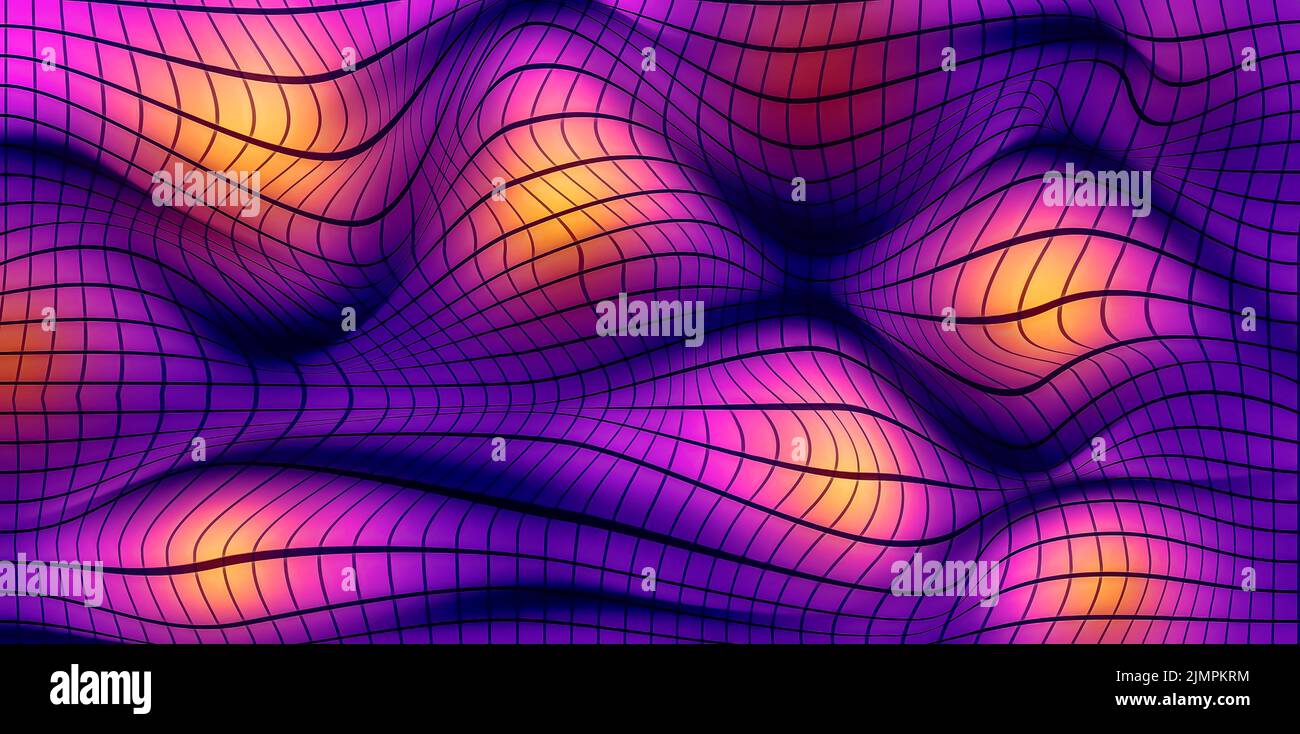 Abstrakter Hintergrund Mit Wavy Grid Stockfoto