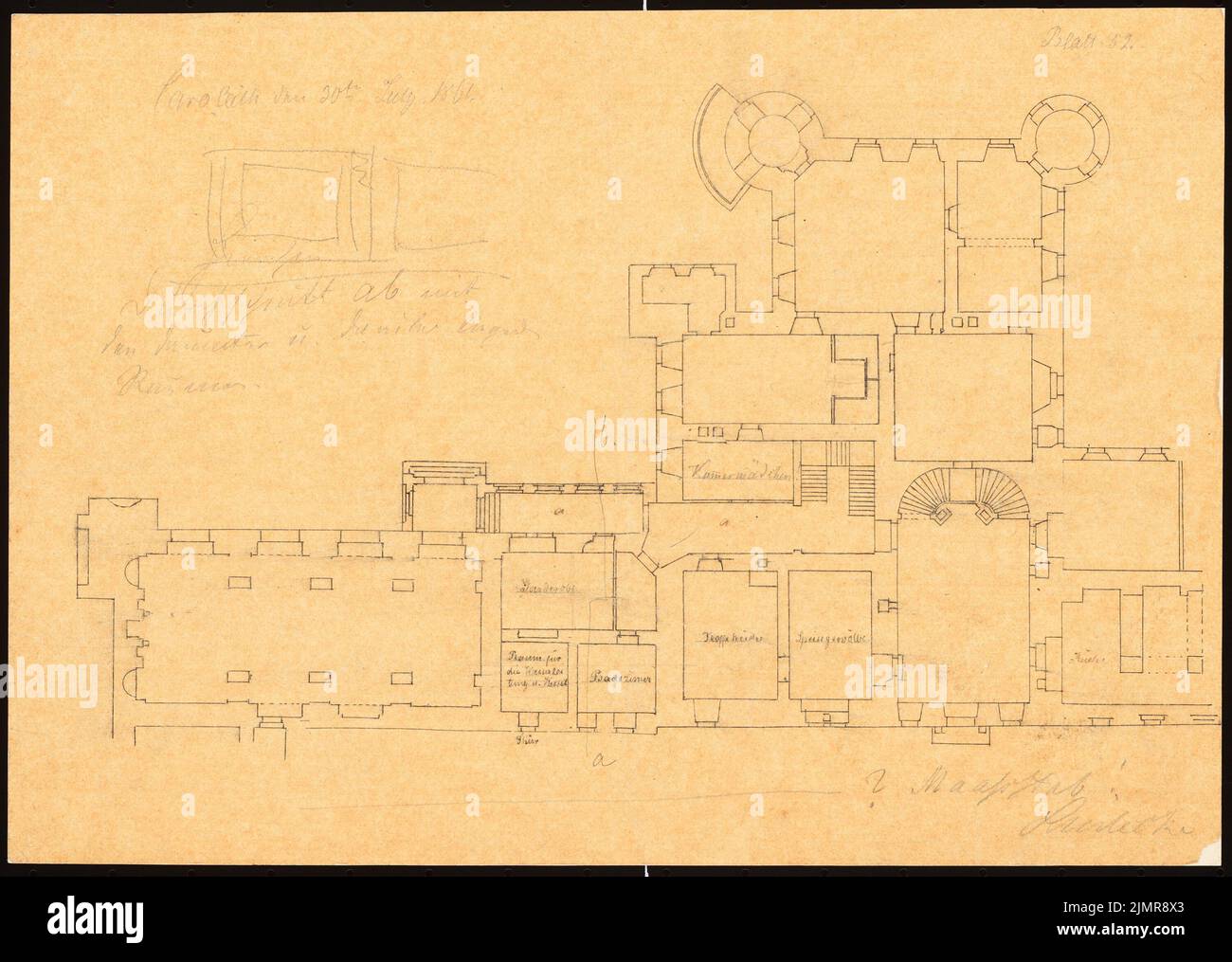 Schloss carolath bei beuthen oder umbau 1861 Fotos und Bildmaterial
