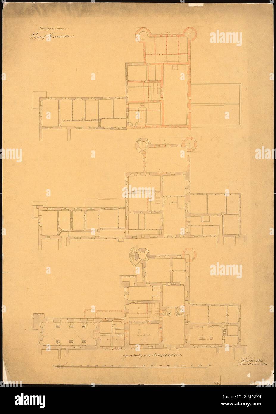 Schloss carolath bei beuthen oder umbau 1861 Fotos und Bildmaterial