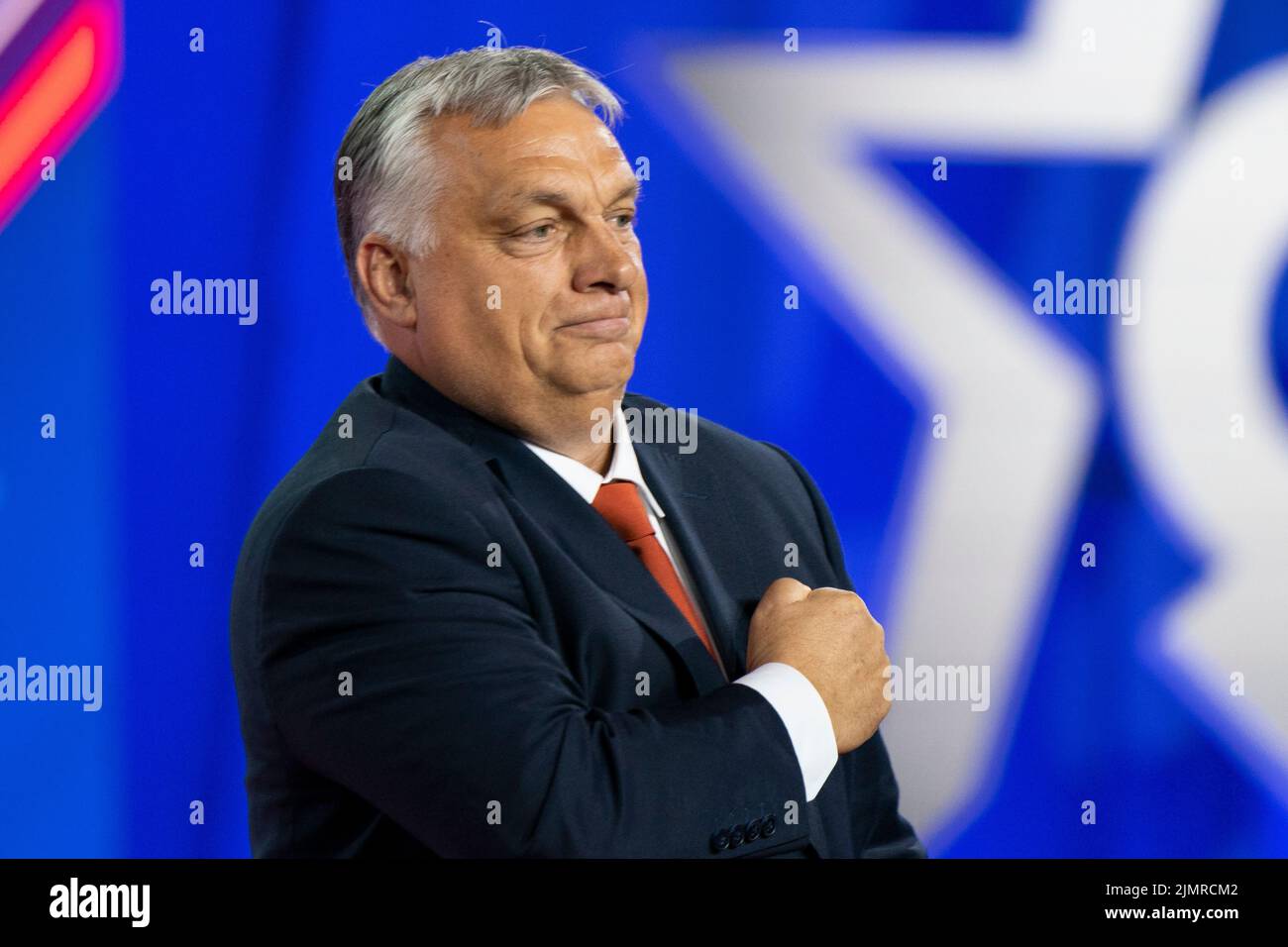 Dallas, TX - 4. August 2022: Premierminister von Ungarn, Victor Orban