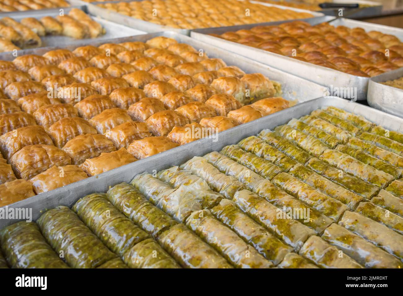 Traditionelles türkisches Dessert Baklava close-up Stockfoto