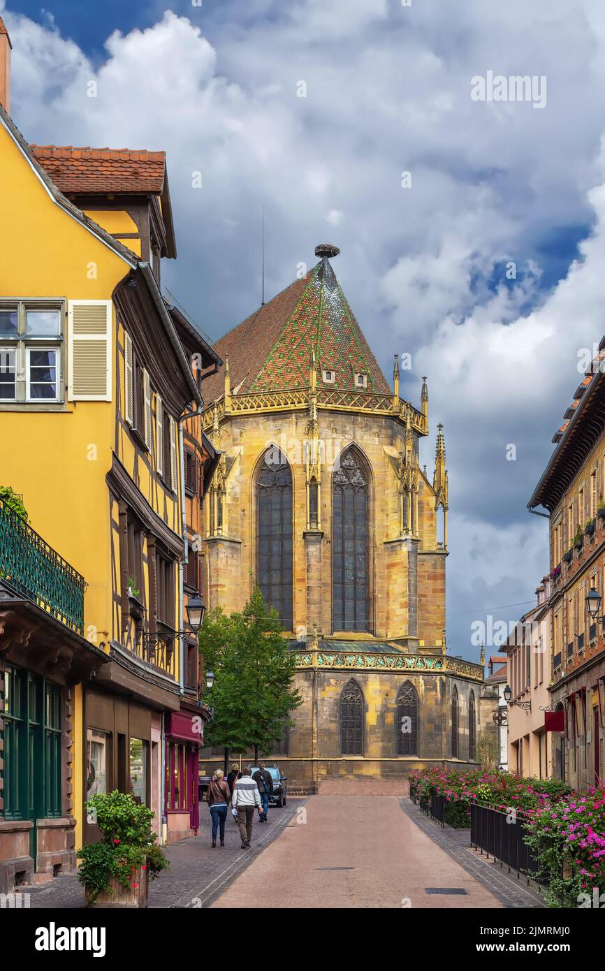 Straße in Colmar, Frankreich Stockfoto