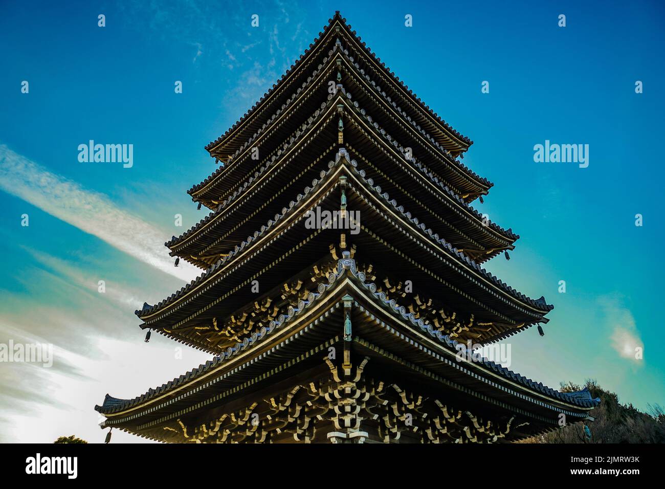 Turm Der Fünf Tempel (Kawasaki City Misoji) Stockfoto