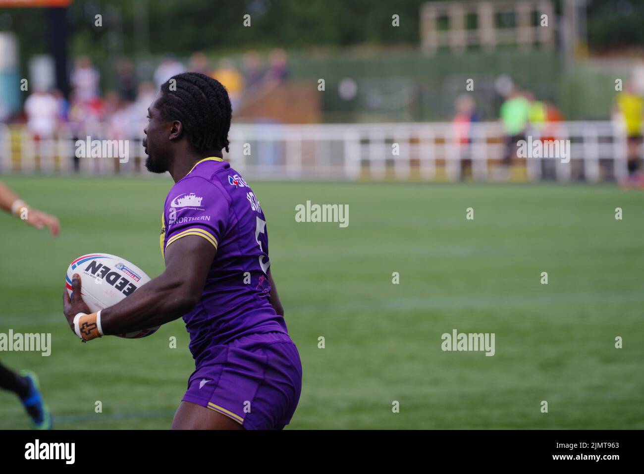 Newcastle upon Tyne, England, 7. August 2022. Gideon Boafo spielt für Newcastle Thunder gegen London Broncos bei der Betfred Championship im Kingston Park. Quelle: Colin Edwards Stockfoto